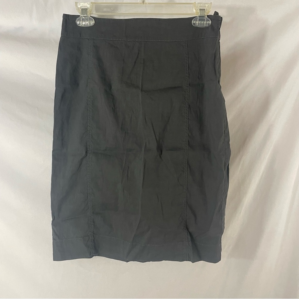 Eileen Fisher Gray Linen Blend Pencil Skirt